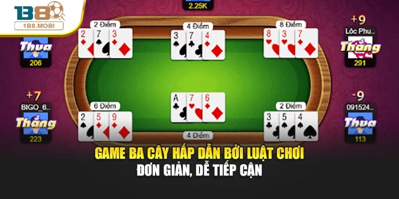 Game ba cây hấp dẫn bởi cách chơi ba cây dễ tiếp cận